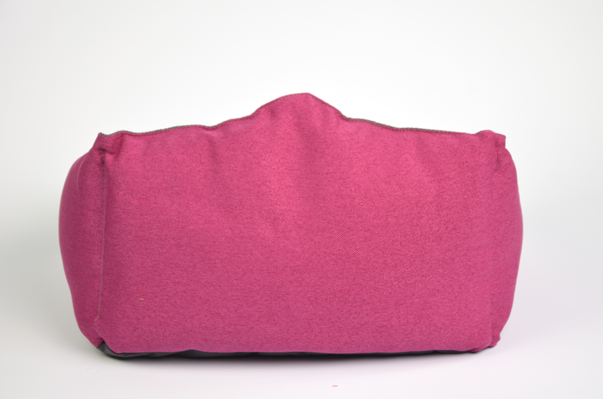 Лежак прямокутний 304072 — фуксія+сірий