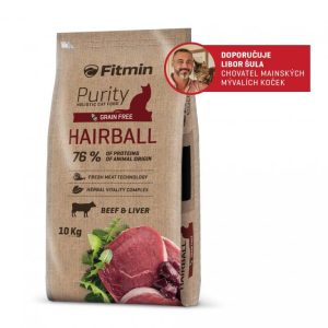 Fitmin cat Purity Hairball (для довгошерстих котів з яловичиною), 10 кг, 532114018, Немає в наявності