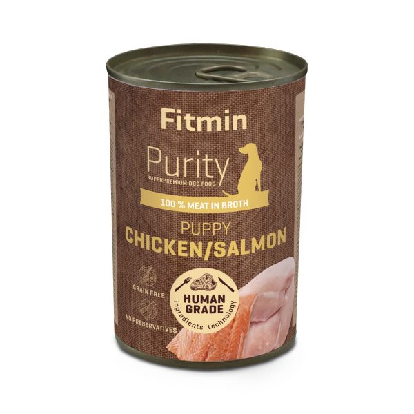 Fitmin dog Purity tin puppy salmon with chicken 400г