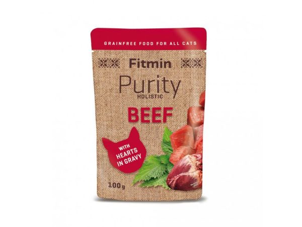 Fitmin cat Purity pouch Beef with hearts 100г Fitmin cat Purity pouch Beef with hearts 100г