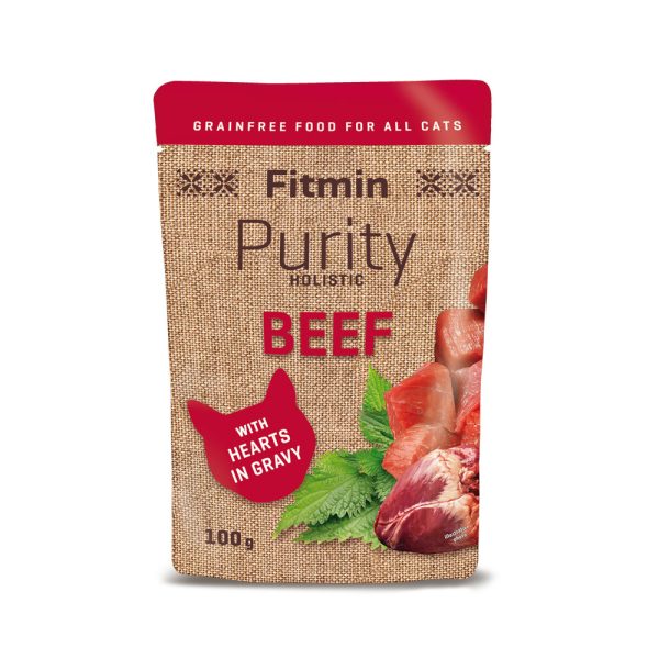 Fitmin cat Purity pouch Beef with hearts 100г Fitmin cat Purity pouch Beef with hearts 100г