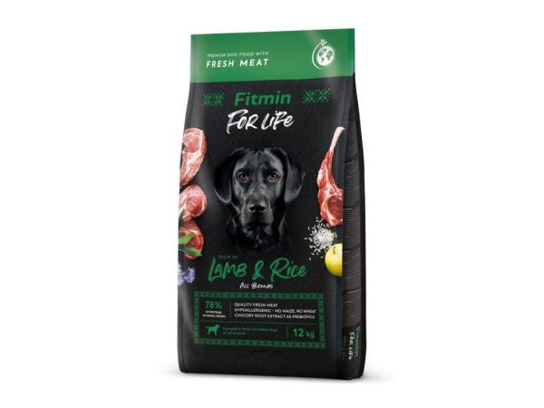 Fitmin dog For Life Lamb & Rice (для дорослих собак всіх порід ягня з рисом), 12 кг, 511114060, Немає в наявності