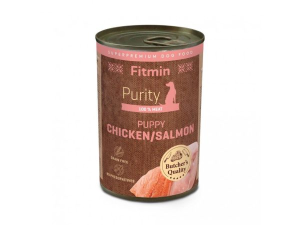 Fitmin dog Purity tin puppy salmon with chicken 400г