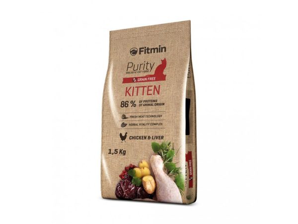 Fitmin cat Purity Kitten (для кошенят з куркою та печінкою), 1,5 кг Fitmin cat Purity Kitten (для кошенят з куркою та печінкою), 1,5 кг
