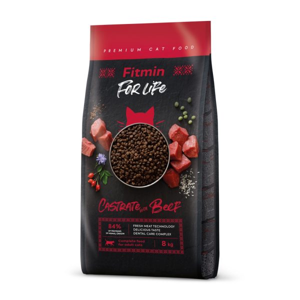 Fitmin cat For Life Castrate Beef (для стерилізованих з яловичиною), 8 кг Fitmin cat For Life Castrate Beef (для стерилізованих з яловичиною), 8 кг