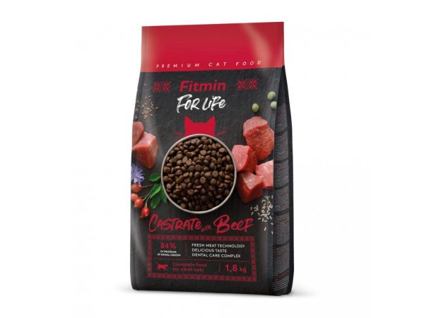 Fitmin cat For Life Castrate Beef (для стерилізованих з яловичиною), 1,8 кг Fitmin cat For Life Castrate Beef (для стерилізованих з яловичиною), 1,8 кг