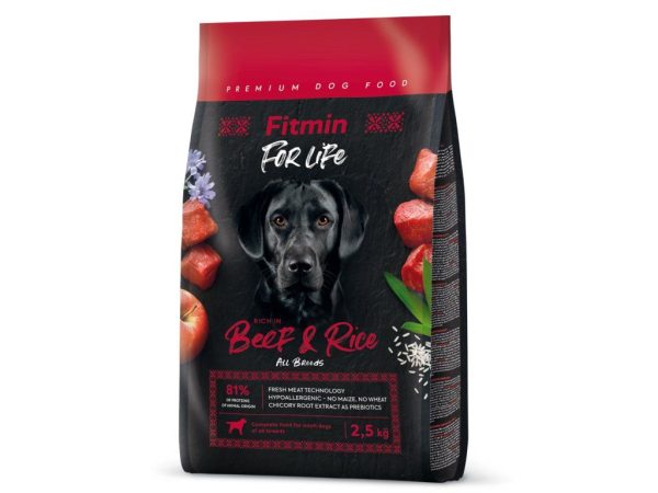 Fitmin dog For Life Beef & Rice (для дорослих собак всіх порід яловичина з рисом), 2,5 кг Fitmin dog For Life Beef & Rice (для дорослих собак всіх порід яловичина з рисом), 2,5 кг