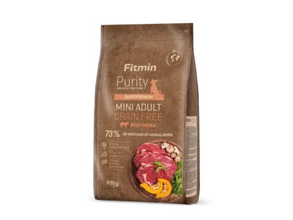 Fitmin dog Purity GF Adult Mini Beef (для дорослих собак малих порід з яловичиною), 0,8 кг, 531114010, Немає в наявності