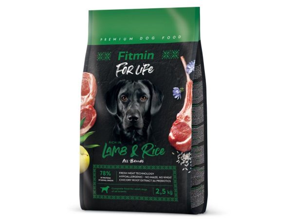 Fitmin dog For Life Lamb & Rice (для дорослих собак всіх порід ягня з рисом), 2,5 кг