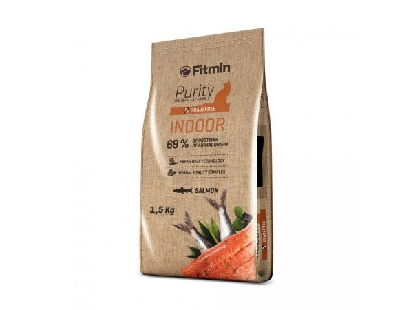 Fitmin cat Purity Indoor (для домашніх котів з лососем та рибою), 1,5 кг Fitmin cat Purity Indoor (для домашніх котів з лососем та рибою), 1,5 кг